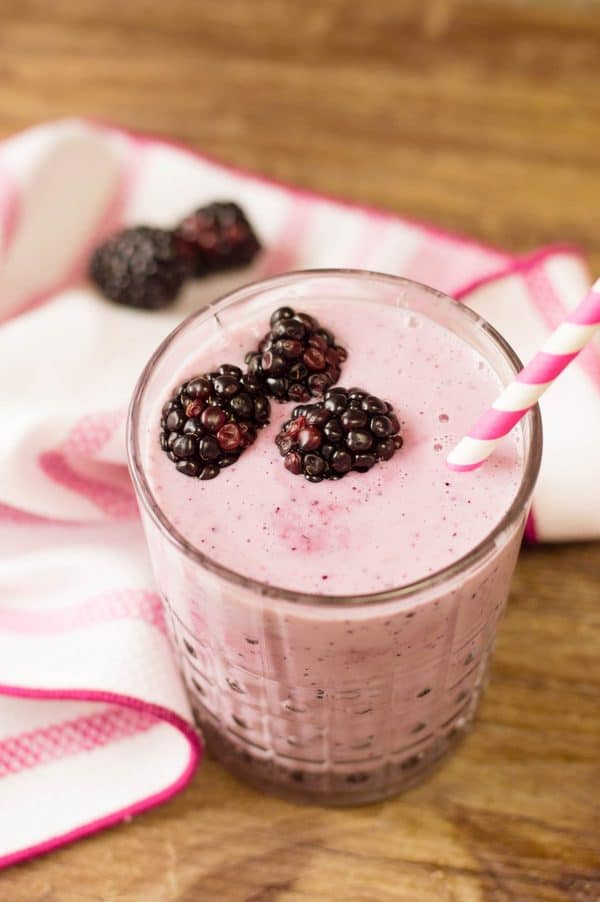 Frozen Mixed Berry Smoothie Recipe w/ Greek Yogurt - My Natural Family