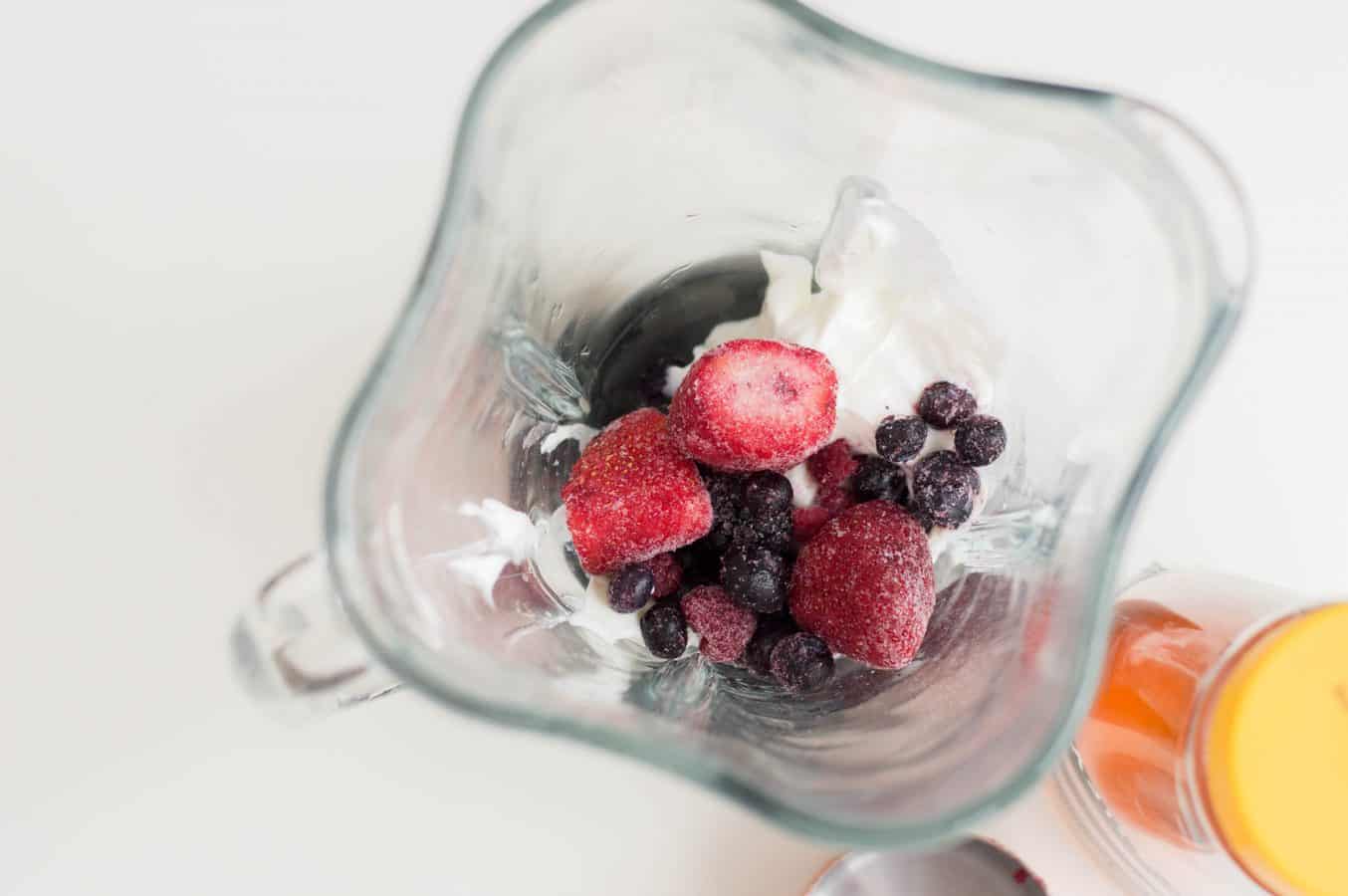 Frozen Mixed Berry Smoothie Recipe w/ Greek Yogurt - My Natural Family