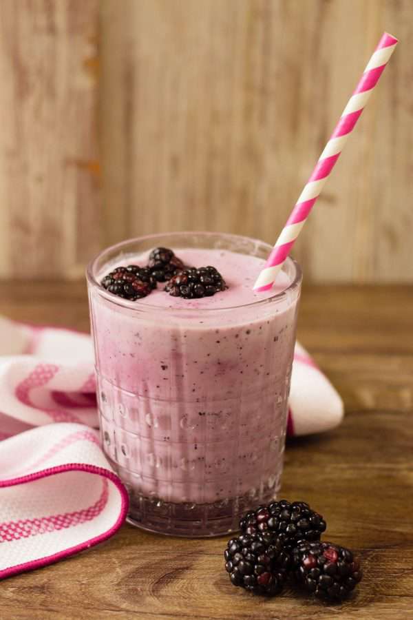 Simple, Frozen Mixed Berry Smoothie Recipe with Greek Yogurt