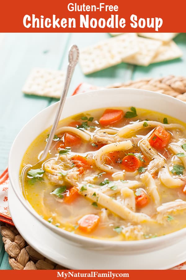 Crock Pot Gluten-Free Chicken Noodle Soup Recipe {Clean Eating, Dairy-Free}