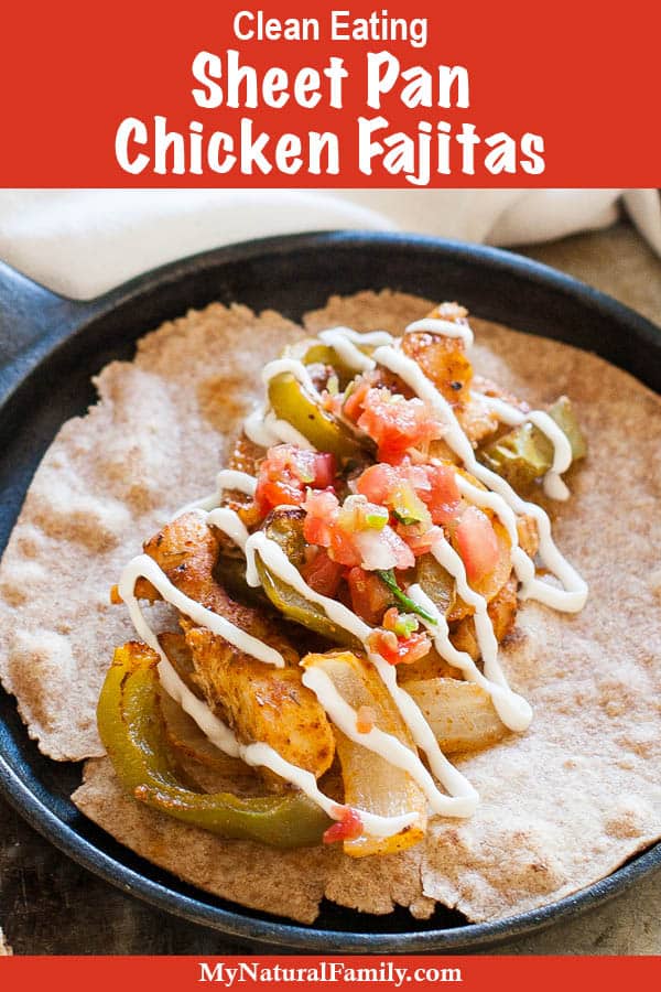 healthy sheet pan chicken fajitas