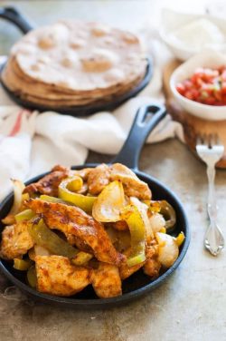 clean eating chicken fajitas