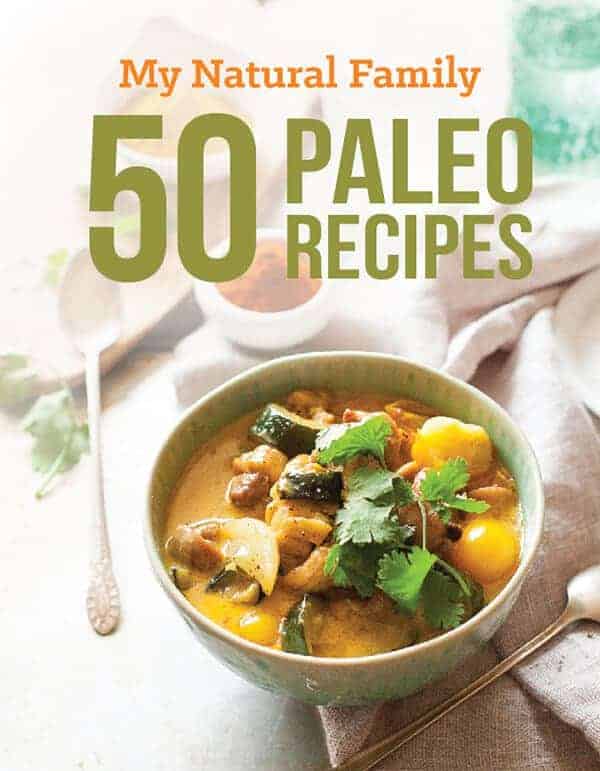 Learn about the 50 Paleo Recipes eBook from My Natural Family for Kindle, iBooks and PDF - Some of the favorites that I love to cook on a regular basis for our family of six are the Paleo Mac ‘n Cheese, Paleo Peach Rosemary Chicken, Paleo Butter Pecan Ice Cream, Paleo Pizza Crust, Paleo Creamy Sun-dried Tomato Chicken, Paleo Snickerdoodle Cupcakes, Paleo Biscuits, Paleo Fajita Salad, Paleo Crock Pot Lasagna, Paleo Bread, Paleo Egg Muffins, and Paleo Lemon Bars. #paleo #paleorecipes