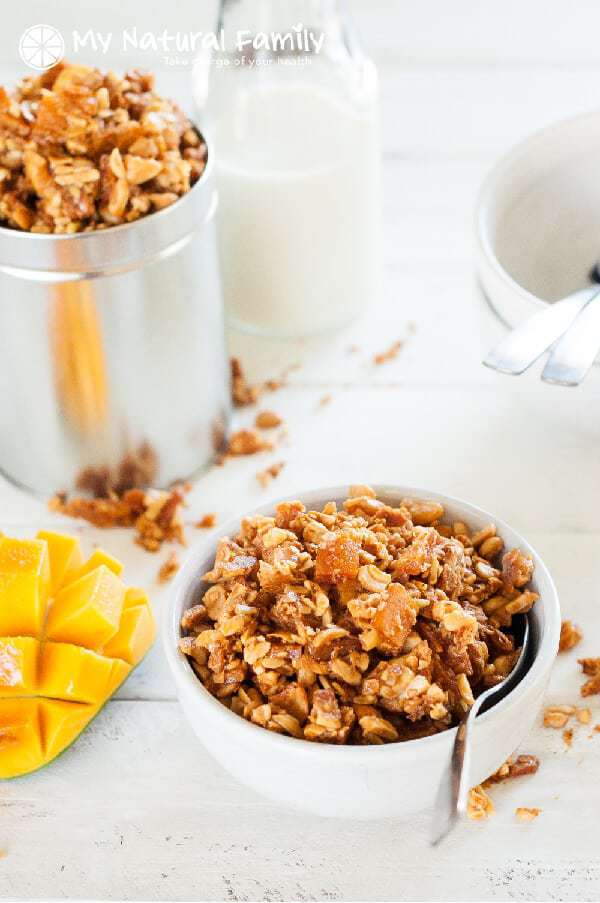 Honey Roasted Tropical Granola Recipe {Paleo, Clean Eating, Gluten Free, Dairy Free}