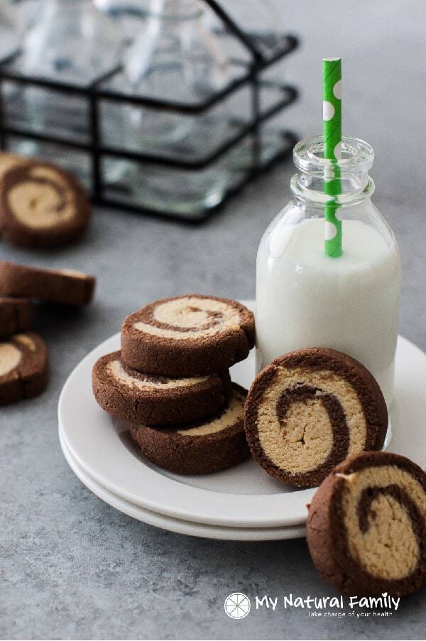 Chocolate Peppermint Swirl Soft Sugar Cookies Recipe {Paleo, Clean Eating, Gluten Free, Dairy Free}