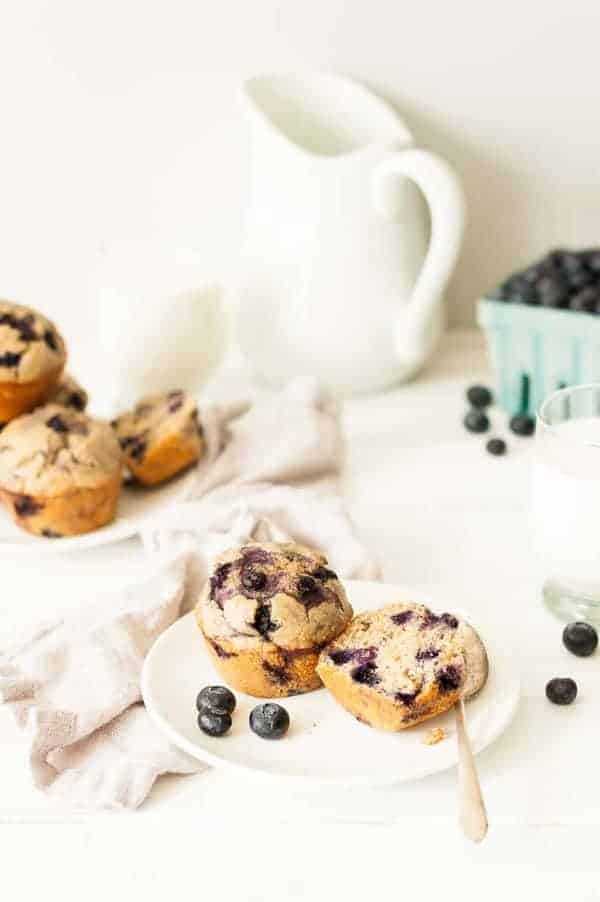 Clean Eating Blueberry Muffins