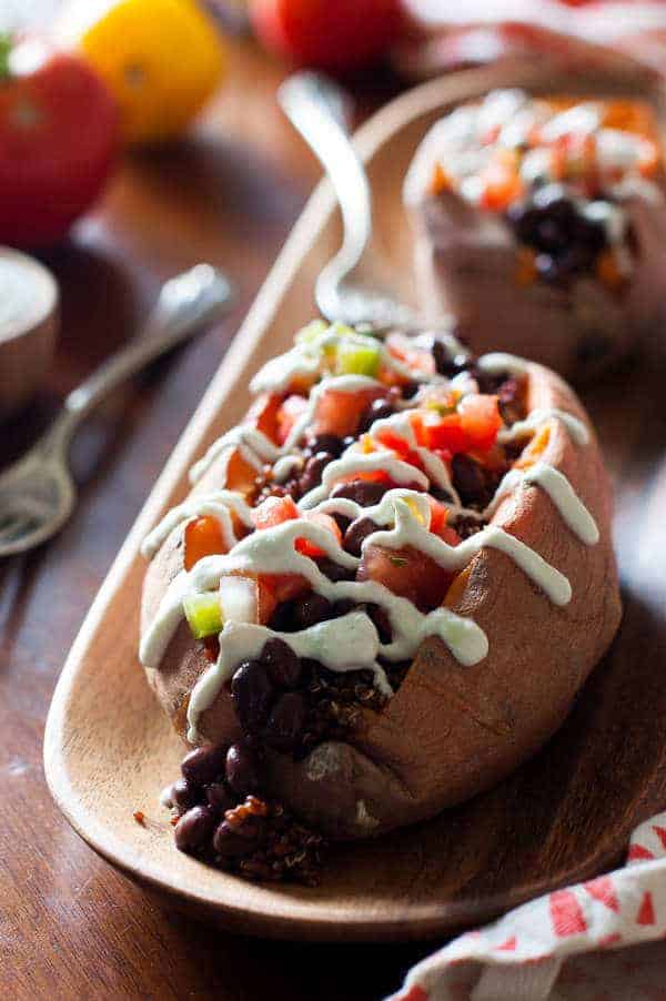 Vegan Loaded Sweet Potato