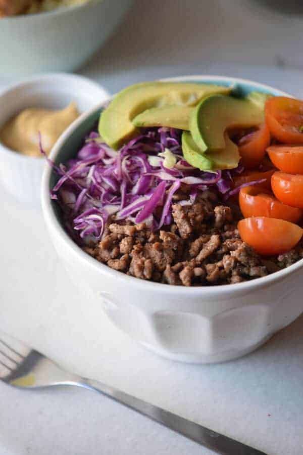 20-Minute Healthy Hamburger Bowl Recipe {Paleo, Gluten-Free, Clean Eating, Dairy-Free, Whole30}