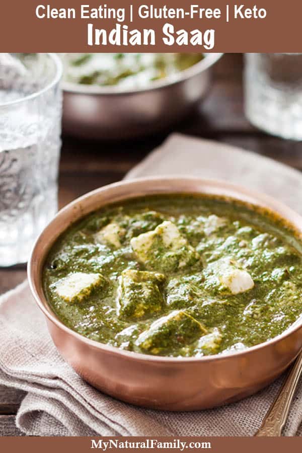 Clean Eating Indian Saag Recipe {Gluten-Free, Vegetarian, Keto}