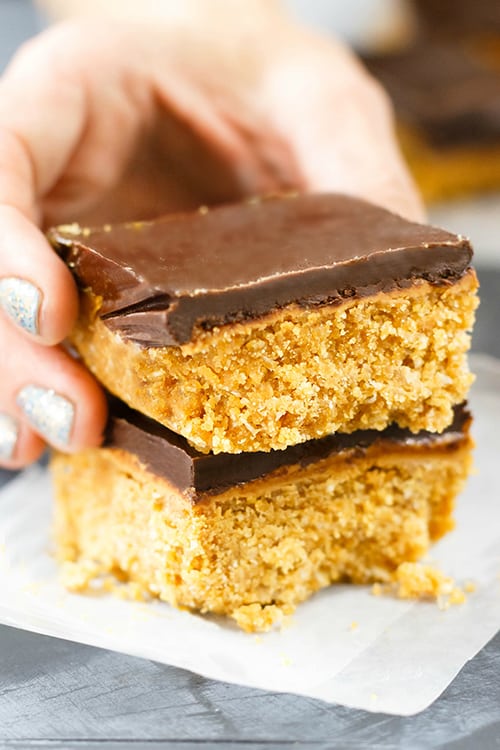 Clean Eating No Bake Peanut Butter Bars Recipe