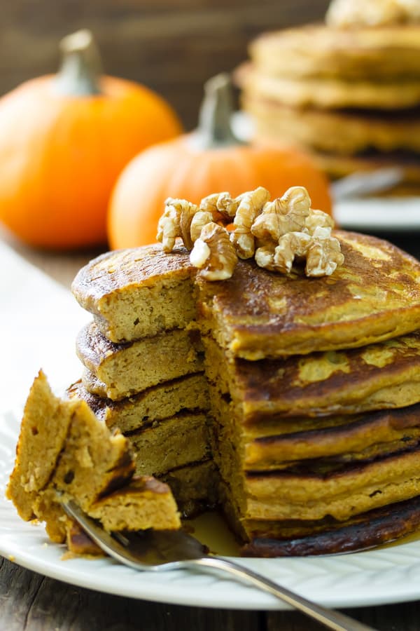 Pumpkin Quinoa Flour Pancakes Recipe