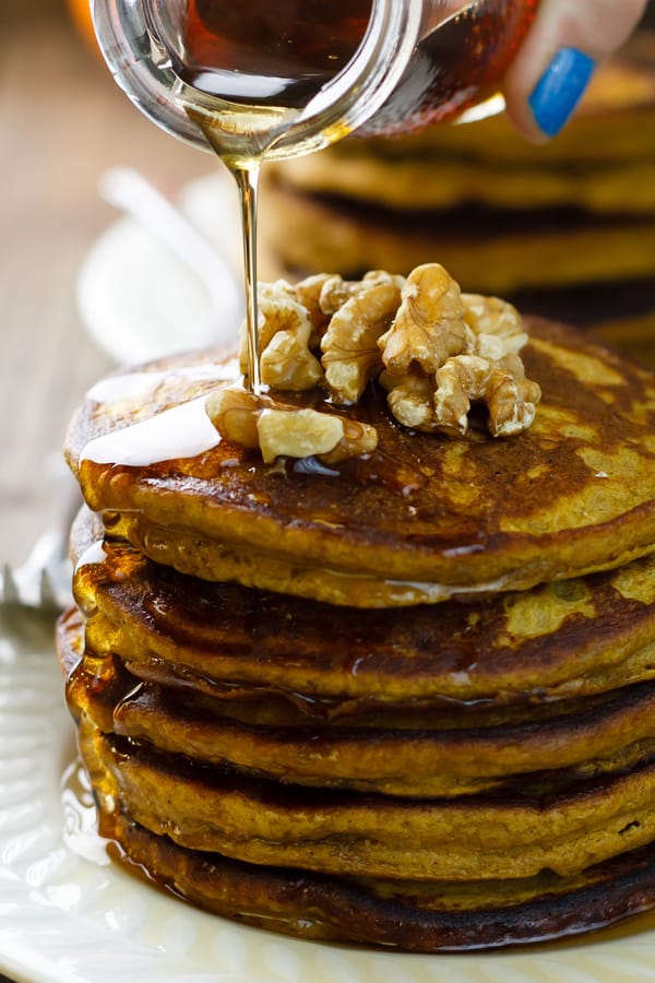 Pumpkin Quinoa Flour Pancakes Recipe