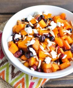 Roasted Butternut Squash and Cranberries
