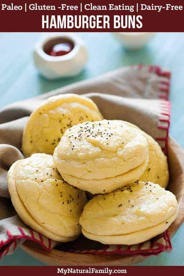 This Paleo hamburger buns recipe is surprisingly easy and good. I especially love it with Paleo sloppy joes. #mynaturalfamily #paleo #paleorecipes #healthyeating #healthyrecipes #healthyfood