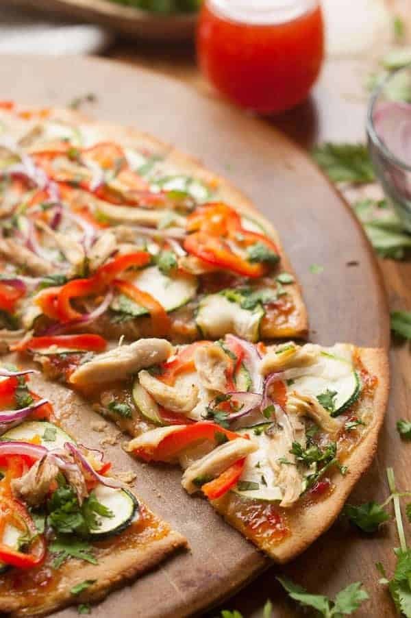 Paleo Thai Chicken Pizza