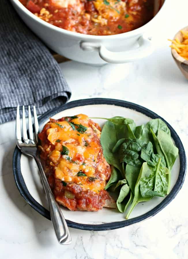 Four Ingredient Salsa Chicken Recipe to Prepare Ahead of Time {Gluten-Free, Clean Eating}