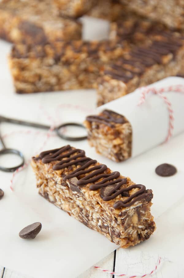 Gluten Free Almond Chocolate Chip Granola bars