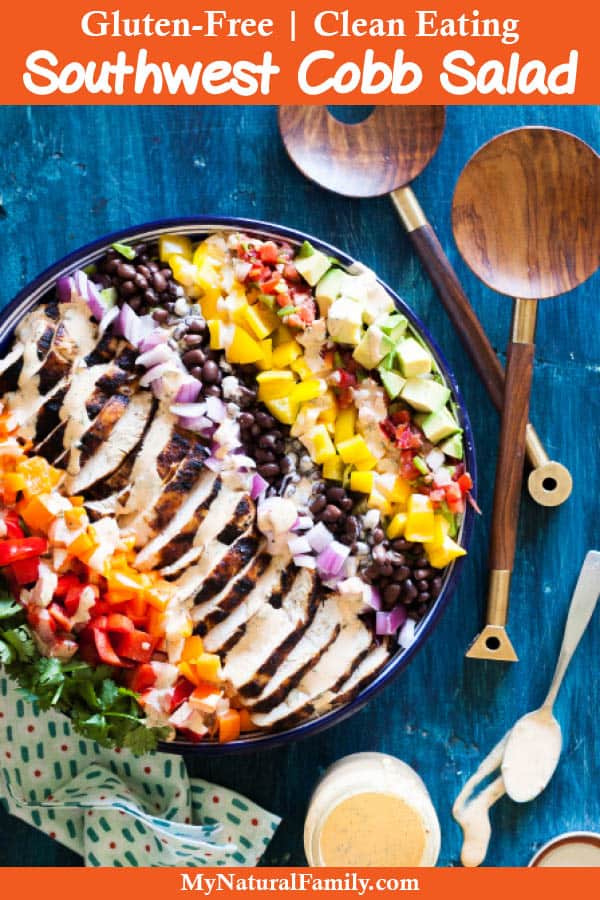 Southwest Cobb Salad with Smokey Chili Lime Dressing Recipe {Gluten-Free, Clean Eating}