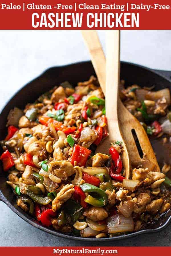 20 Minute Paleo Cashew Chicken Recipe {Gluten-Free, Clean Eating}