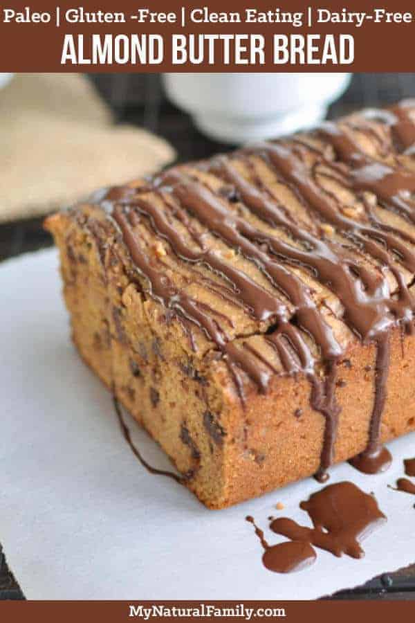 This Paleo almond butter bread is the perfect combination of almond butter and chocolate - but in bread form! Does life get any better? It’s like combining my three favorite foods (peanut butter, chocolate, and bread). Plus it is super easy to make! {Gluten-Free, Clean Eating, Dairy-Free} #paleo #paleorecipe #paleorecipes #paleodessert #paleodesserts #paleobread