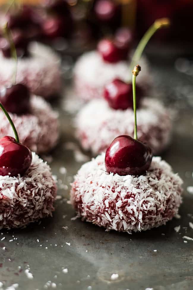 Cherry & Coconut Mini Paleo Cakes