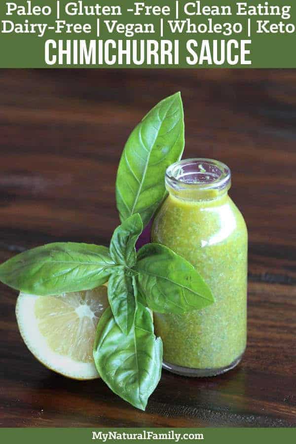 This is the very best ever Paleo chimichurri sauce recipe that exists in the whole world and it is super, super easy to make. #mynaturalfamily #paleo #paleorecipes #healthyeating #healthyrecipes #healthyfood #cleaneatingrecipes #cleaneating #eatclean #justeatrealfood
#glutenfree #glutenfreerecipes #lowcarb #keto #ketorecipes #whole30 #whole30recipes #vegan #veganrecipes #veganfood#dairyfree