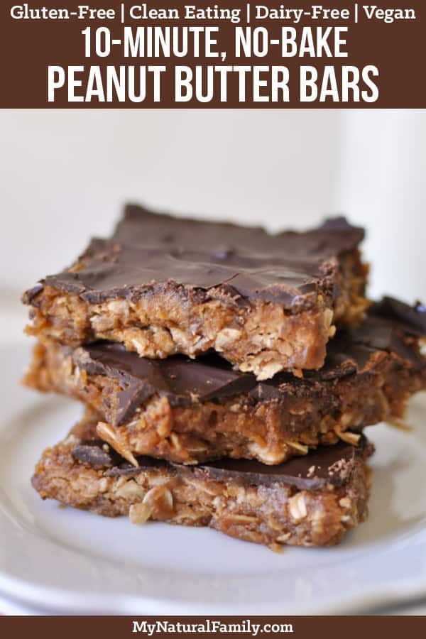10-Minute, Healthy No-Bake Peanut Butter Oatmeal Bars 1