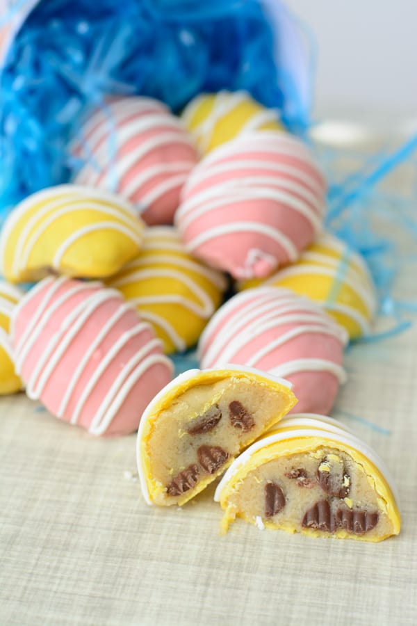 Gluten-Free Easter Egg Cookie Dough Truffles
