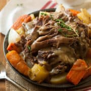 crock pot roast with potatoes and carrots