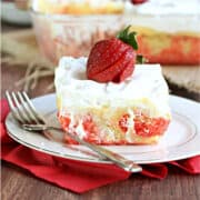 gluten free strawberry poke cake