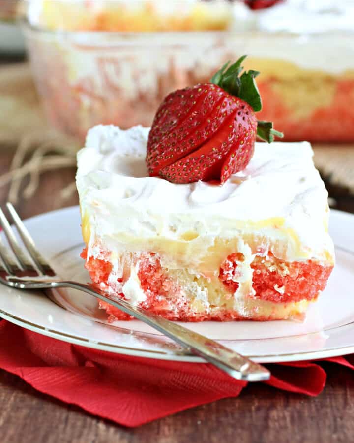 gluten free strawberry poke cake