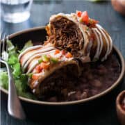 shredded beef chimichanga